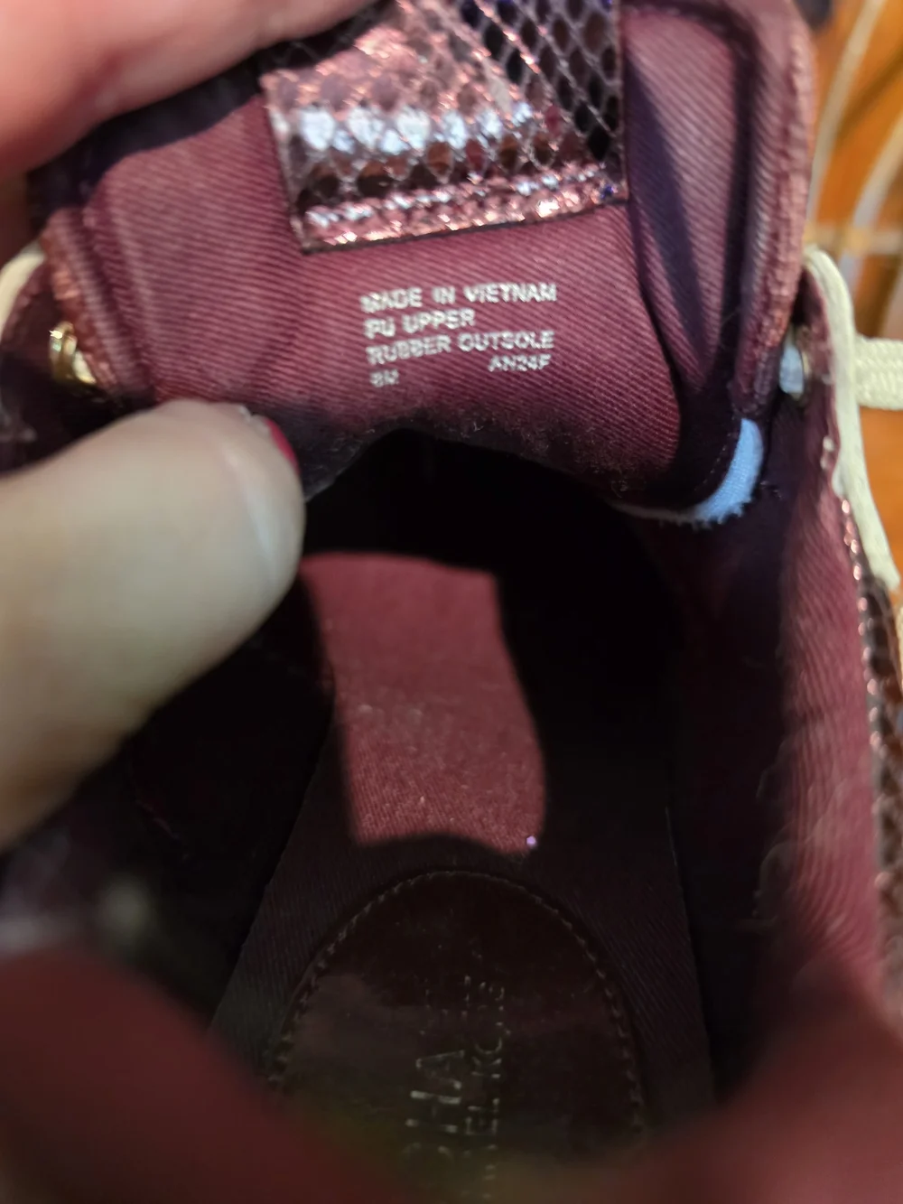 Michael Kors MK Logo Burgundy & White Sneakers